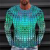 Men's T shirt Tee Graphic Gradient Crew Neck Clothing Apparel 3D Print Outdoor Daily Long Sleeve Print Fashion Designer Vintage