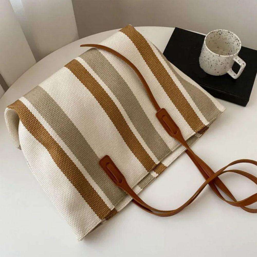 Eco-friendly Canvas Cloth Bags Lightweight Tote Bag Durable Shoulder Bag Female Use