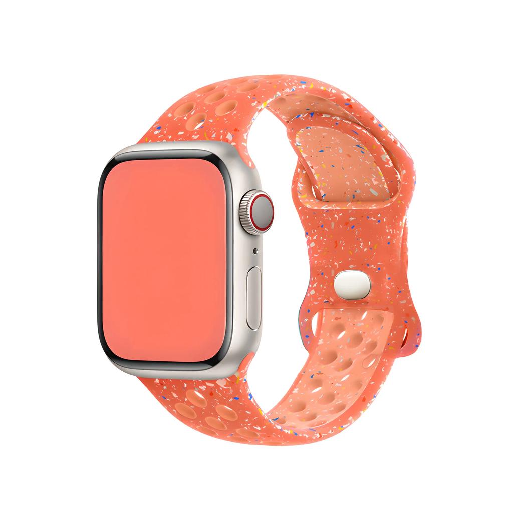 Color Particles Strap for Apple Watch Ultra 2 Band 49mm 45mm 44mm Silicone Bracelet for IWatch Series 9 8 7 6 5 41mm 42mm SE 4 3