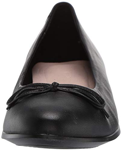 ECCO Touch Ballerina 2.0 Echtes Leder Damen Ballerina Pumps, Schwarz, Größe 24.0 cm, 3E