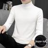 Men's Thick Knit Wool Sweater - Half-High Neck, Warm Base Layer for Autumn & Winter