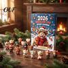 New Year Gift Sets 24 Days 3D Highland Cow Advent Calendar 2026, Christmas Countdown Festive Box with Cute Farm Cattle Mini Figurines for Holiday Desk