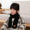Winter Lederetikett Baby einfarbige gestrickte Halsmanschette Nackenwärmer