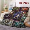 Prehistoric Dinosaurs 2D Flat Pattern Flannel Blanket, High quality All Seasons, Home Decor, Warmth and Comfort, Perfect for Christmas Gifts.