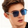 Box steampunk retro women's sunglasses UV protection sunglasses women's high-end European and American sunglasses