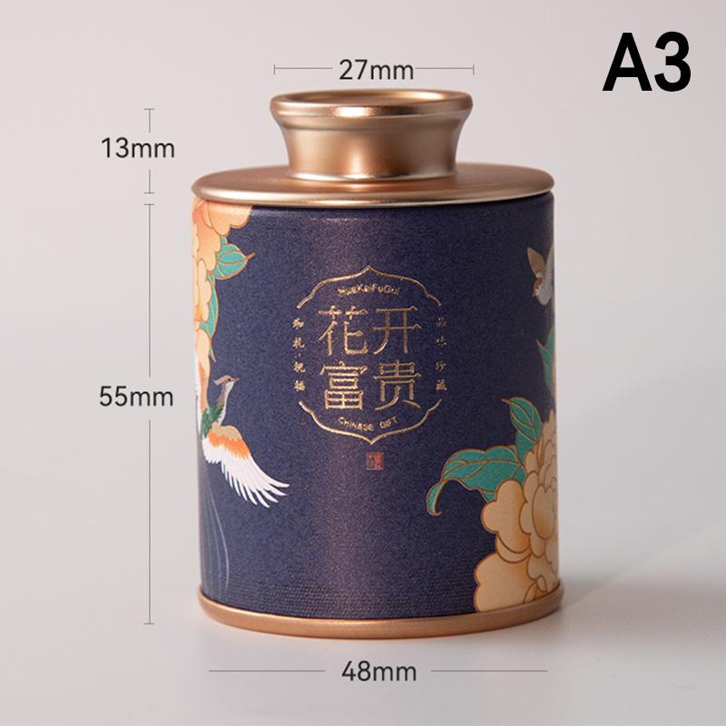 Mini Empty Tea Tin Can Household Green Black Tea Sealed Jar Portable Home Exquisite Small Tea Paper Packaging Cans
