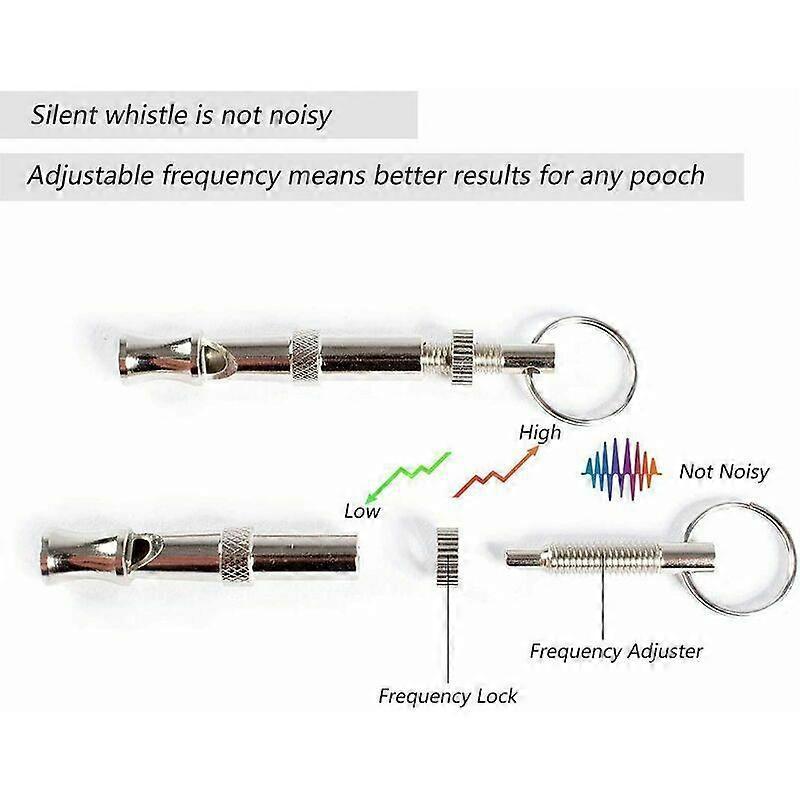 4pcs Ultrasonic Dog Whistle, High Frequency Dog Whistle, Adjustable Ultrasonic Whistle for Training, Barking, Sitting and Recalling Dogs