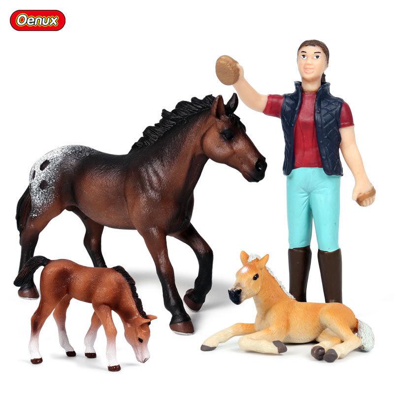 Farmer & Breeder Figure Set - Police Officer, Veterinarian, Plow Worker Toy Ornaments for Kids