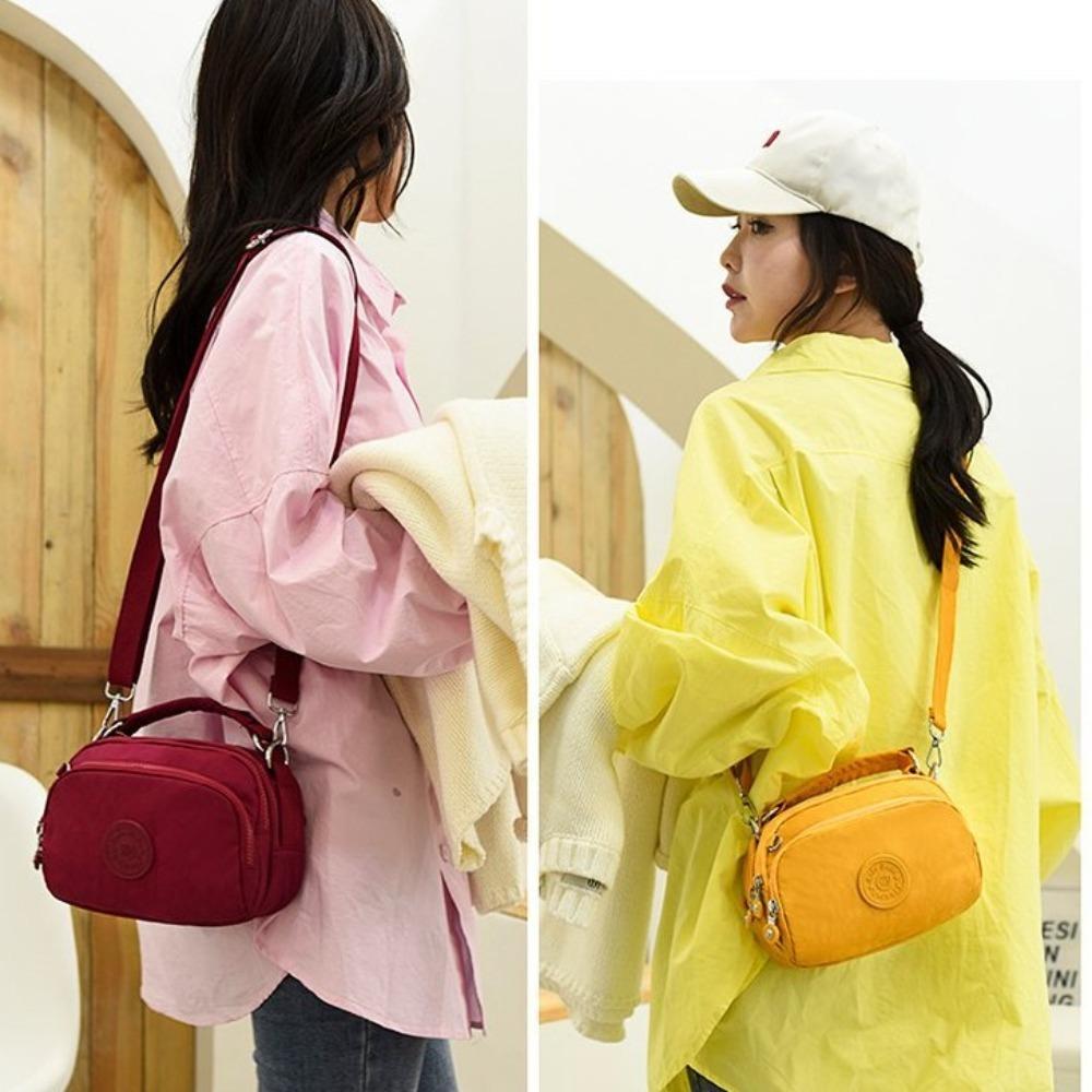 Large Capacity Multi Pocket Shoulder Bag Nylon Mobile Phone Bag Middle Aged Mom Bag Gifts