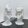 Yangyizhi 3D Printed Halloween Ghost Bride Statue Ornament, Female Figure Sculpture with Stable Base, Decorative Minimalist Spooky Figurine for Modern