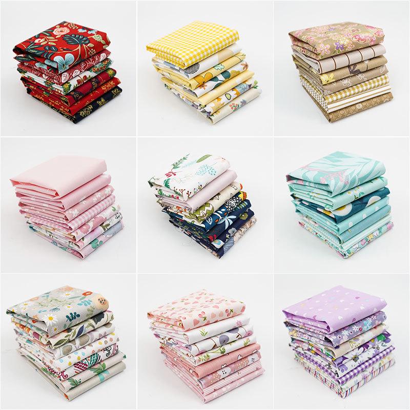 Pure Cotton Patchwork Fabric Set - Printed Fabric Scraps for Doll Clothes & Hair Ties, Handmade DIY Projects