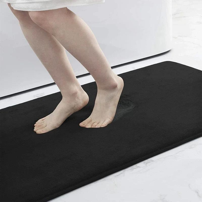 Super Absorbent Memory Foam Bath Mat - Non-Slip Soft Bathroom Toilet Rug Absorbent Carpet for Shower Entrance Living & Bedroom