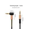 Black Aux Cable Spring Retractable 3.5MM To 3.5MM Jack Speaker Wire Line Connector Type C Audio Cable for Mobile Phone