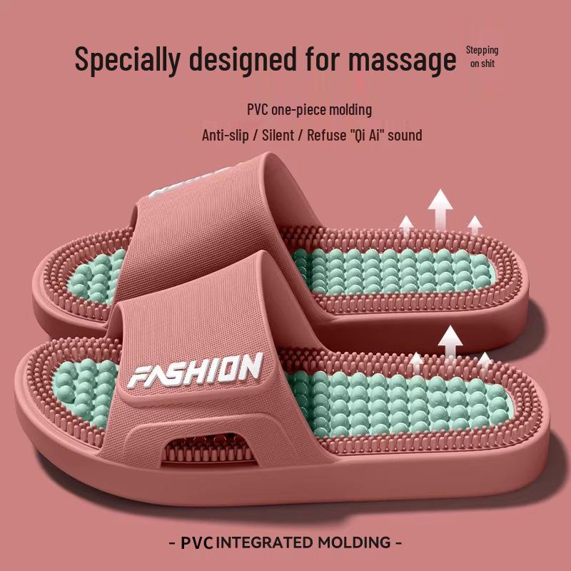 Women's Acupoint Massage Slippers 2026 - Non-Slip Indoor Sandals for Shower and Bath