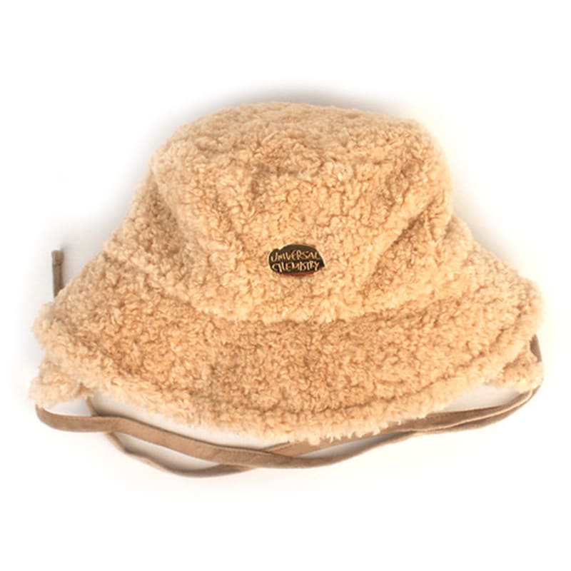 Universal Chemistry Baby Fur Beige Earflap Bucket Hat