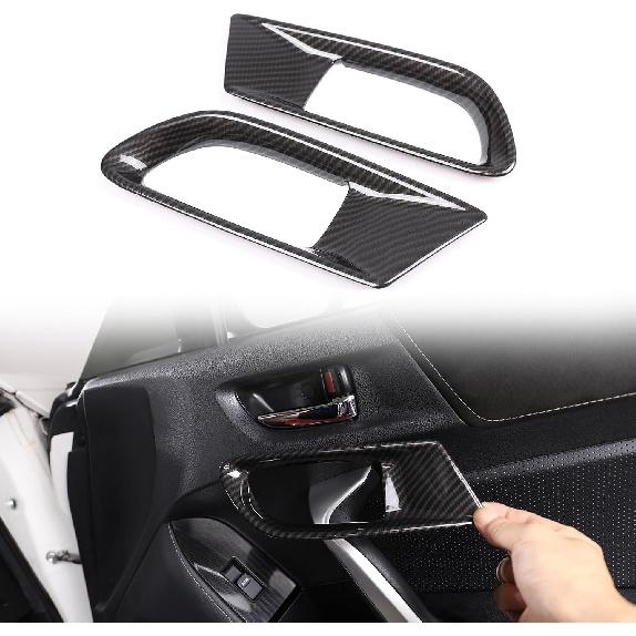 Car Inner Door Handle Frame Compatible with Subaru BRZ/Toyota 86 2012-2020, ABS Interior Door Handles Frame Cover Trim, Interior Door Bowl Trim Cover