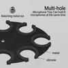 Desktop Microphone Stand Holder With 8 Slots For Secure Storage And Easy Organization Of Multiple Mics