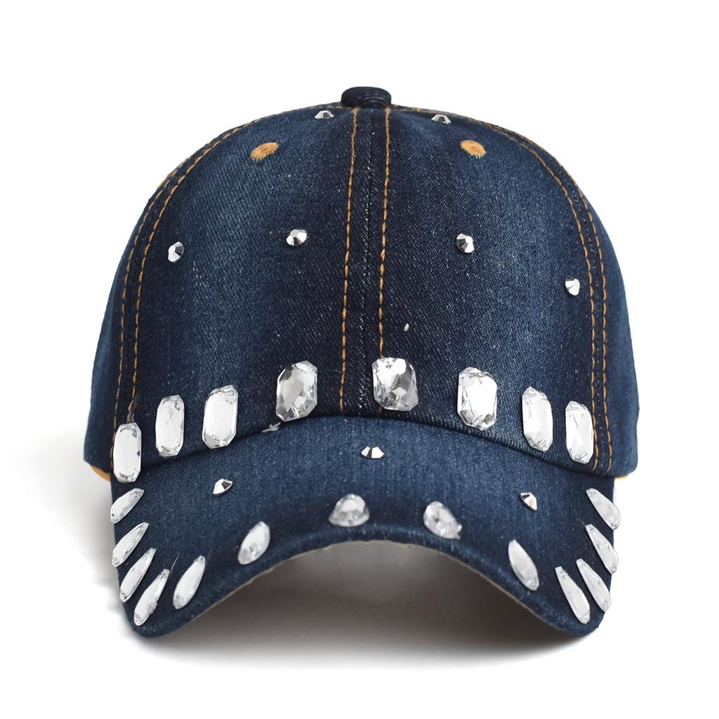 Adjustable Breathable Rhinestone Baseball Cap For Women Sequins Casual Sports Cap Rhinestone Hat