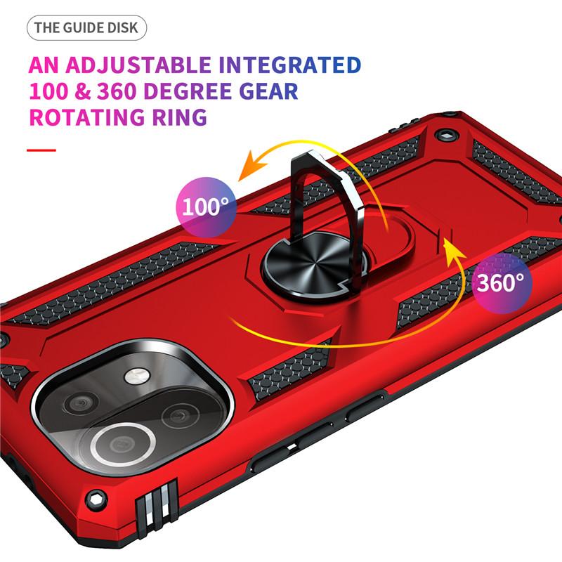 Shockproof Rugged Magnetic Ring Stand Fundas TPU Bumper Cover for Xiaomi Mi11 Mi 11 Pro Mi11 Lite 5G Case Coque Protective Shell