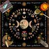 Tovaglia Tarot Tovaglia Altari Fasi Lunari Fiore Astrologia Tovaglia Tappeto per Carte Divinatorie Arazzo Decorazione Murale