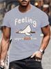 Feeling Unproduckive Shirts for Men Funny Lazy Goose Tshirts Harajuku Fashion Tshirt Loose Men Summer T Shirt Casual Clothing