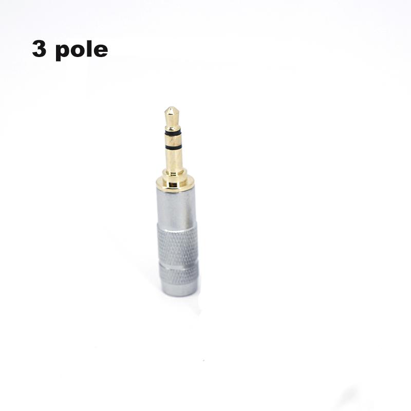 Replacement 3.5mm male Stereo 4 Pole or 3 Pole Male Repair Headphones Audio Jack Plug Connector Soldering for Most Earphone Jack