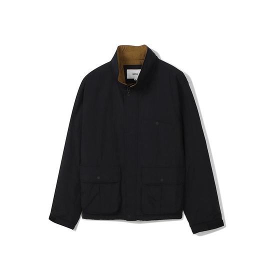 Cotton Blue Jean Bomber Jacket Black