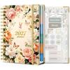 Lay Flat 180° Coil Diary Book Metal Corner Protector Spiral Notebook  For Goal Tracking