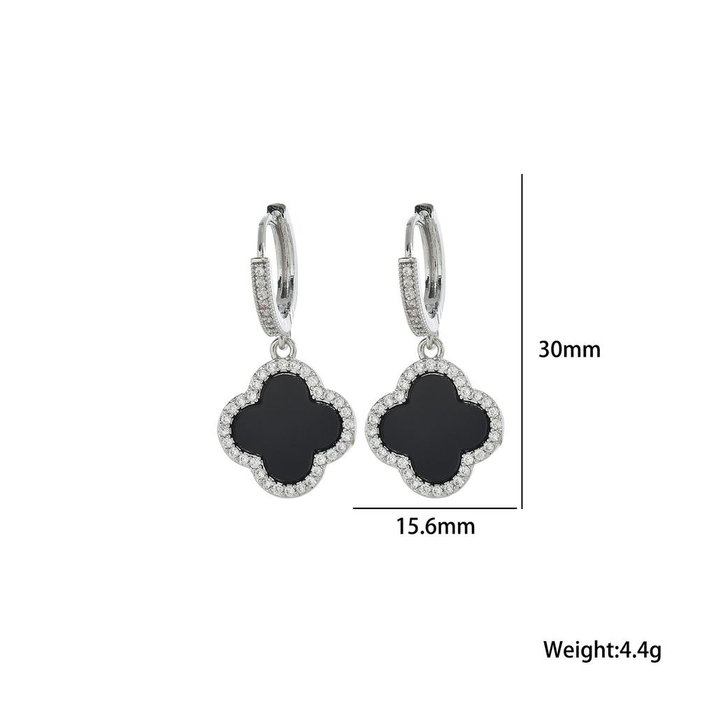 Boucles d'oreilles et boucles Clover de qualité supérieure, le meilleur cadeau d'anniversaire pour petite amie, cadeau de Saint-Valentin
