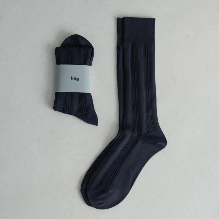 [hiig] no.015 black basic silket socks