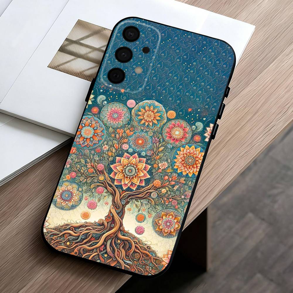W-World L-Life Tree Mobile Phone Case For Samsung Galaxy A73,A72,A71,A70,A53,A52,A51,Others Soft Black Cover