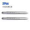 2pcs 1420 UNC2B Right Hand Thread Drill Screw Tap with HSS Straight Flute for Precision Thread Cutting and Metalworking