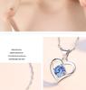 Girlish Heart 925 Sterling Silver Clavicle Necklace - Love Heart Pendant Gift for Women: Christmas, Valentine's, Student, Girlfriend