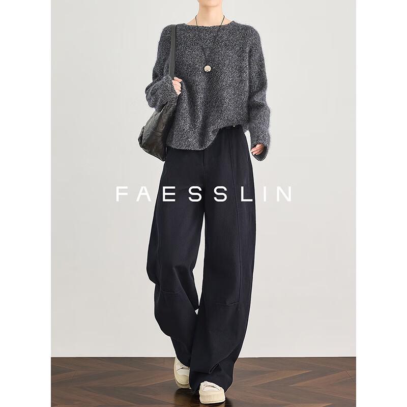 FAESSLIN Women s 100% Cotton Wide-Leg Cargo Pants XL