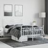 VidaXL Cadre de lit métal avec tête de lit-pied de lit blanc 120x200cm 353602