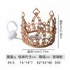 Pet Crown Headband Cats Dogs - Princess Style Hair Accessory In Gold Rose Plastic