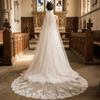3/4M Long Veil Lace Bridal Veil with Comb Mesh Bridal Veil White Wedding Veil  Bridal Accessories