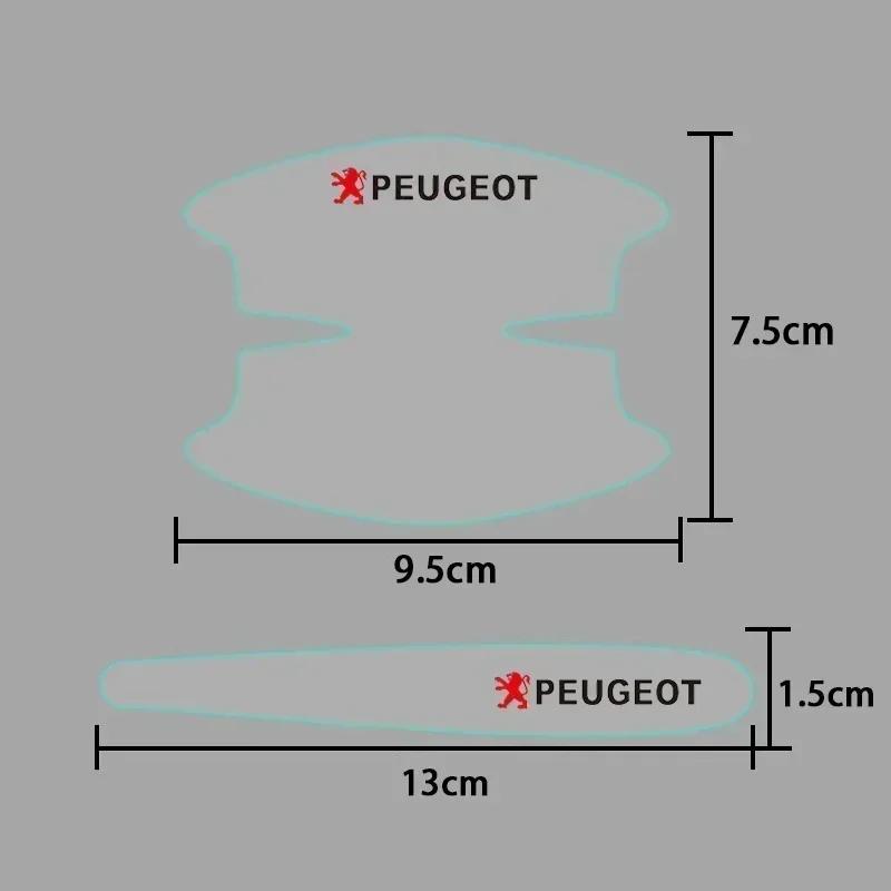 8PCS Car Door Bowl Side Protective Stickers for Peugeot p 206 106 107 108 307 308 406 408 208 301 3008 2008 208XS Traveller