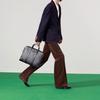 Gucci Vintage Logo Stripe Webbing Canvas And Leather Briefcase Men Bags Black 474135-K5RLN-1095