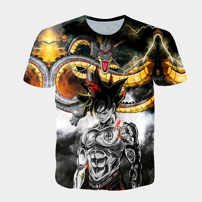 

Полиэстер быстросохнущая Dragon Ball модная мужская летняя повседневная удобная быстросохнущая дышащая детская футболка XXS-6XL XL