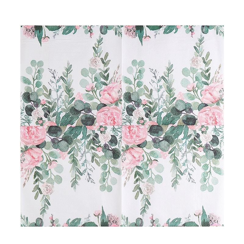 20Pcs/pack 33x33cm Flower Printed Paper Disposable Table Dinner Napkin Tissues Wedding Party Decoration