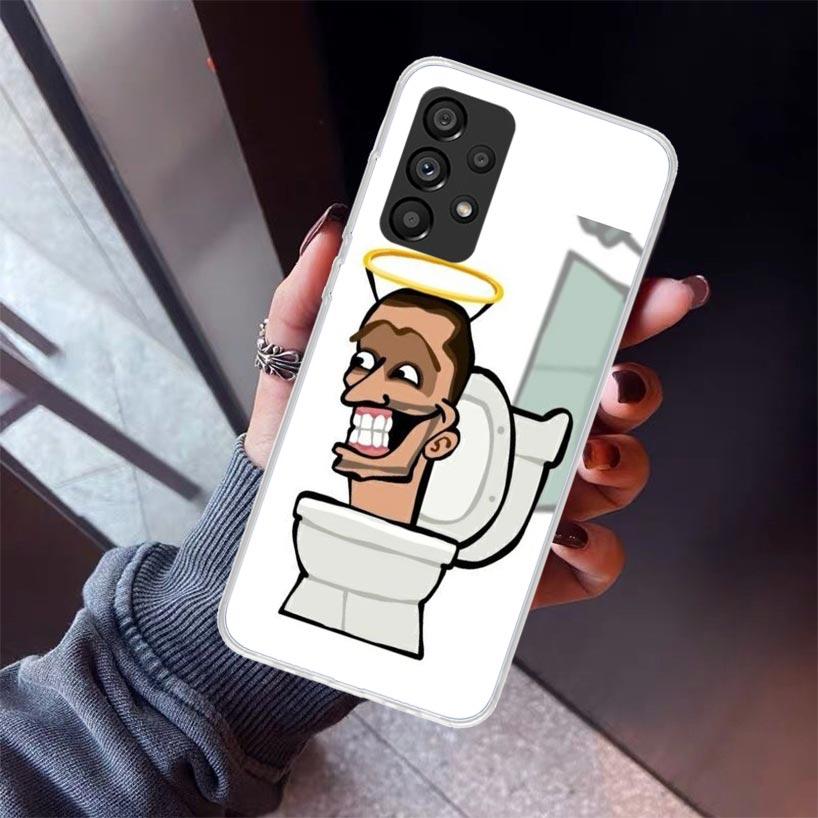 

S-Skibidi Toilet Mobile Cell Phone Case For Samsung Galaxy A52 A51 A50S A32 A22 A12 A02S A72 A71 A31 A70 A30S Note 20 Ultra 10 P Samsung A50