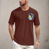 Men's Round Neck Casual Printed Short Sleeve T-Shirt