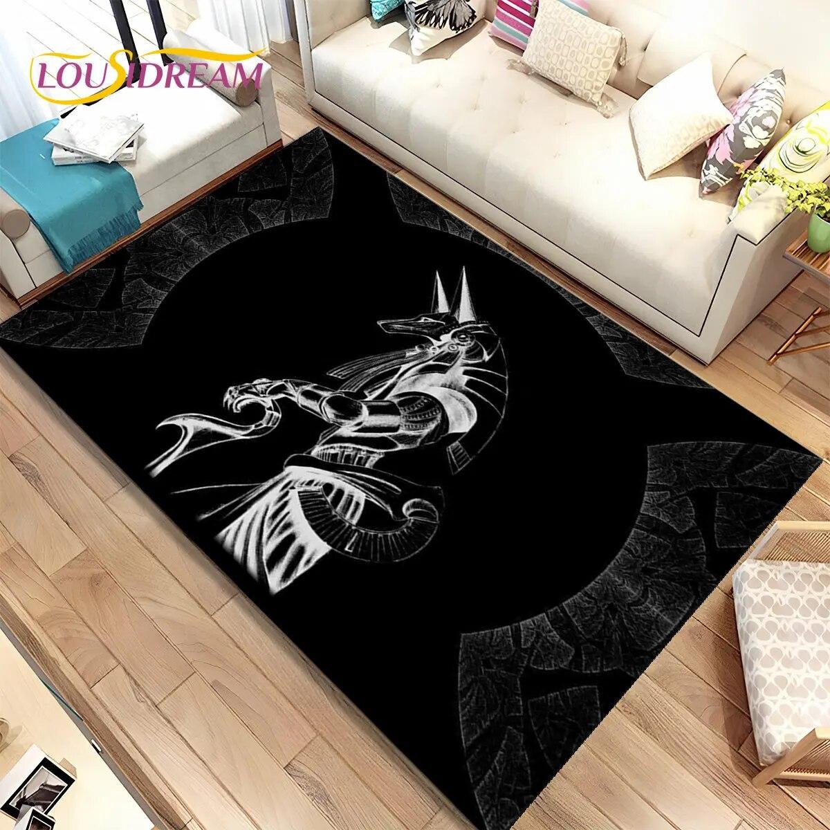 

HD Єгипет Смерть Анубіс Міфологія Гора Килимок, Килимок для дому Вітальня Спальня Диван Придверний килимок Кухонний декор, Нековзкий килимок 40x60cm(15x23in)