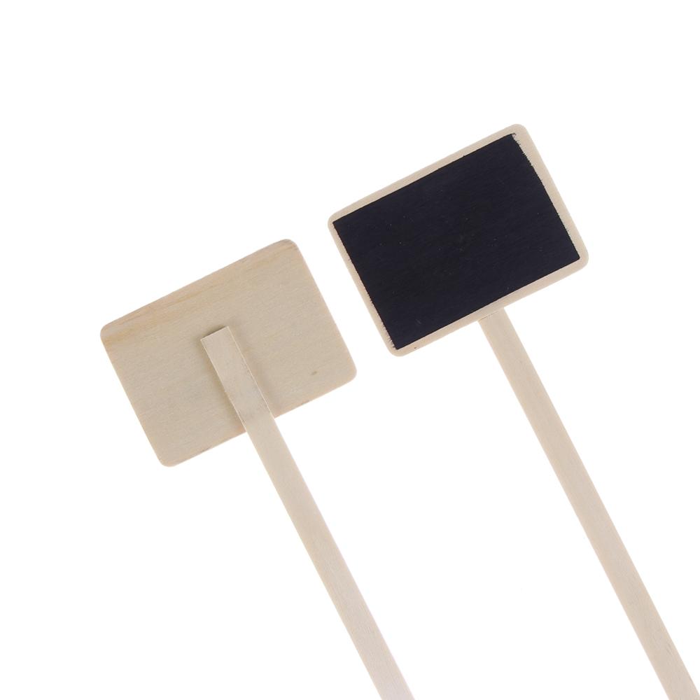 10PCS Durable Marker Greenhouse Garden Tools Plants Tags Classification Marker Wooden Chalkboard