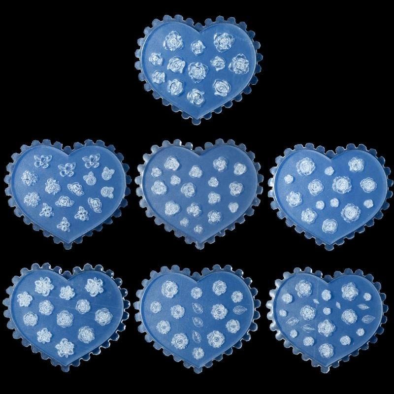 Stampo in Silicone per Nail Art Fiori 3D Stampi per Creazione Unghie Stencil per Unghie Goffrati Stampo per Scultura Decorazioni per Manicuristi