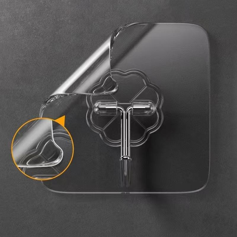 1 Stk Haken Transparent Stark Selbstklebend Tür Wandhänger Haken Saug Schwerlastregal Saugnapf Für Küche Badezimmer