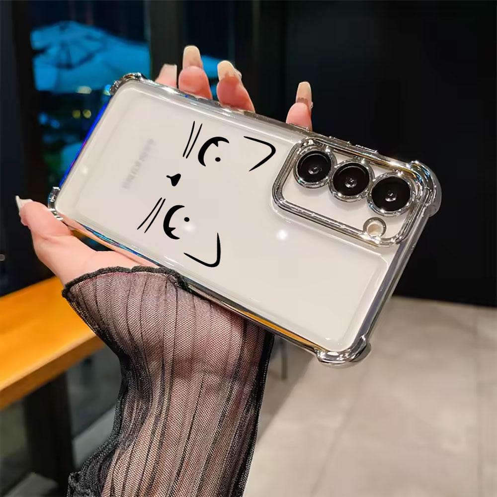 Funny Cat Black Line Art Cats Coque For Galaxy S26 Ultra Phone Case For Samsung S26 S25 S24 S23 S21 Ultra S20 FE S25 Plus Cover