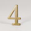 D-Shaped Imitation Gold Metal Address Number Plate