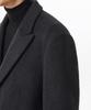 Musinsa Standard Cashmere Blend Daddy Shoulder Peaked Single Long Coat [Charcoal Grey]